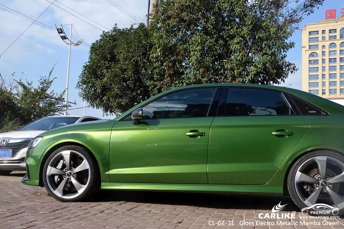 CL-GE-31 gloss electro metallic mamba green vinyl sticker paper for AUDI Taguig