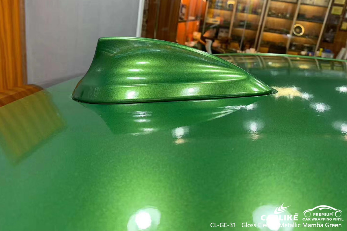 CL-GE-31 gloss electro metallic mamba green vinyl wrapping for BMW Los Banos Philippines