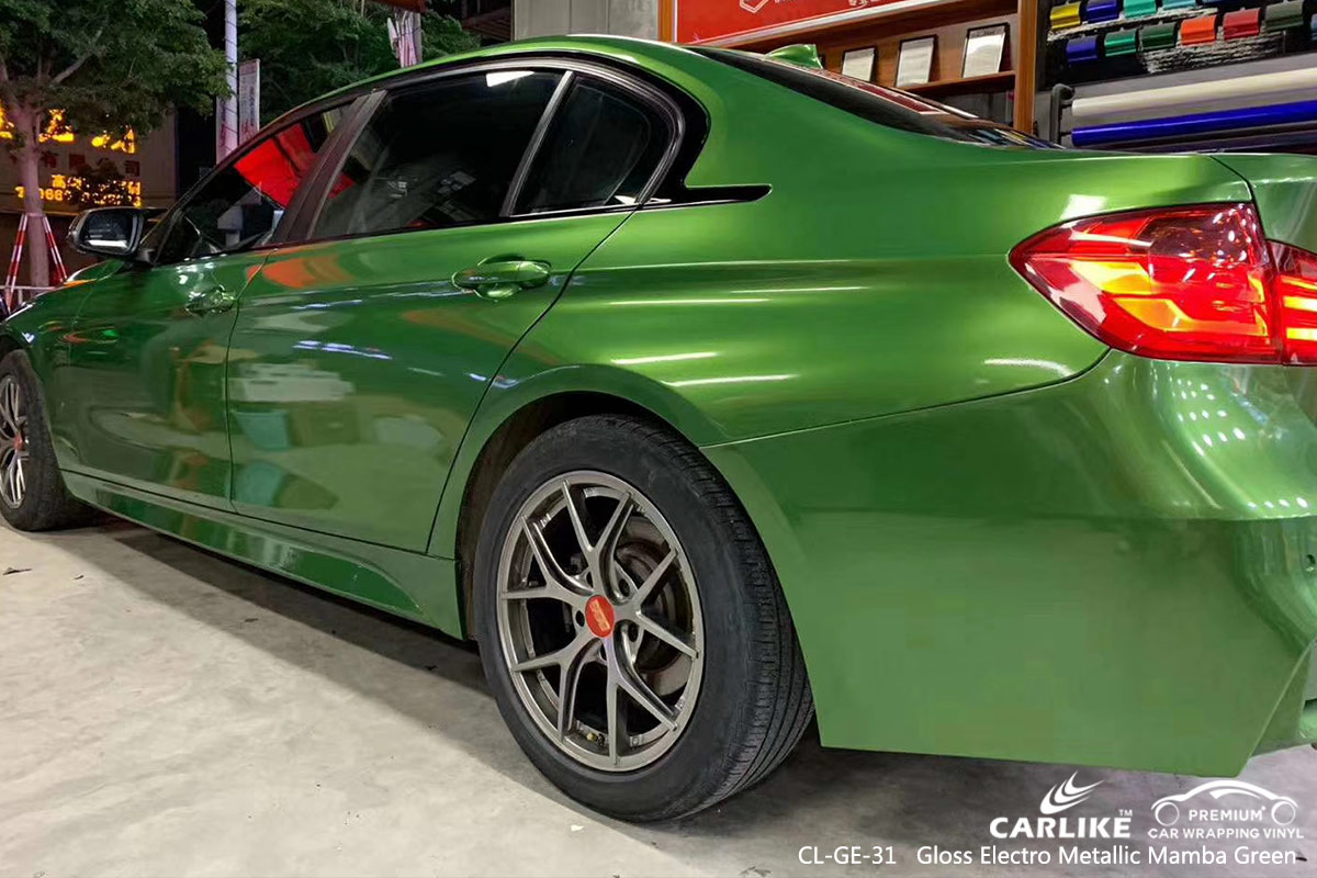 CL-GE-31 gloss electro metallic mamba green vinyl wrapping for BMW Los Banos Philippines
