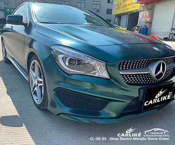 CL-GE-33 parlak MERCEDES-BENZ Iligan Filipinler için elektro metalik taş yeşil araba folyo wrap