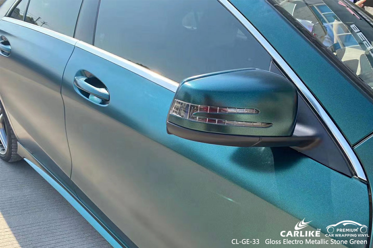 CL-GE-33 gloss electro metallic stone green car foil wrap for MERCEDES-BENZ Iligan Philippines