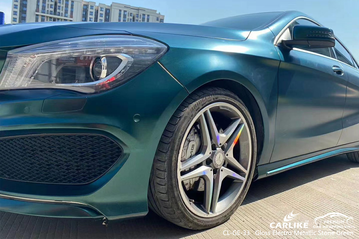 CL-GE-33 gloss electro metallic stone green car foil wrap for MERCEDES-BENZ Iligan Philippines