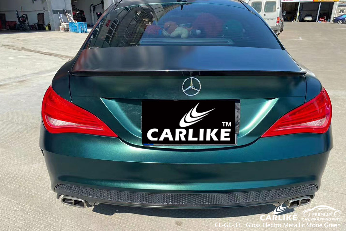CL-GE-33 gloss electro metallic stone green car foil wrap for MERCEDES-BENZ Iligan Philippines