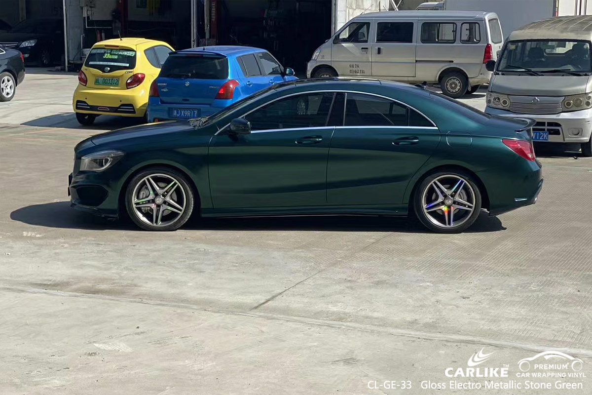 CL-GE-33 gloss electro metallic stone green car foil wrap for MERCEDES-BENZ Iligan Philippines
