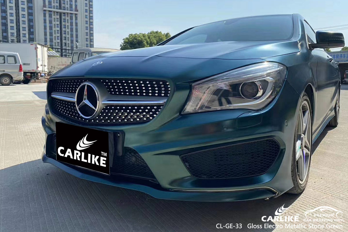 CL-GE-33 gloss electro metallic stone green car foil wrap for MERCEDES-BENZ Iligan Philippines
