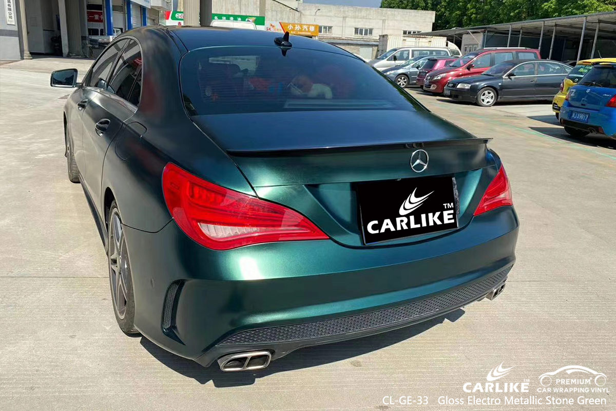 CL-GE-33 gloss electro metallic stone green car foil wrap for MERCEDES-BENZ Iligan Philippines
