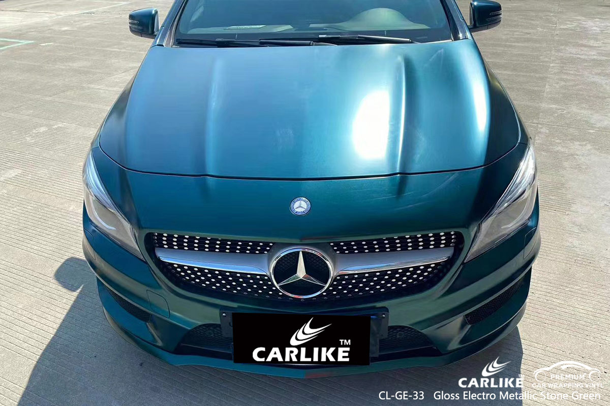 CL-GE-33 gloss electro metallic stone green car foil wrap for MERCEDES-BENZ Iligan Philippines