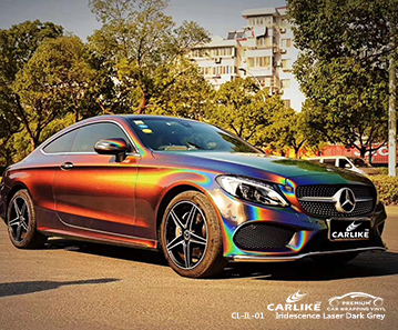 Laser de iridescência CL-IL-01 cinza escuro automóvel vinil matte carro envoltório para MERCEDES-BENZ Hatay Turquia