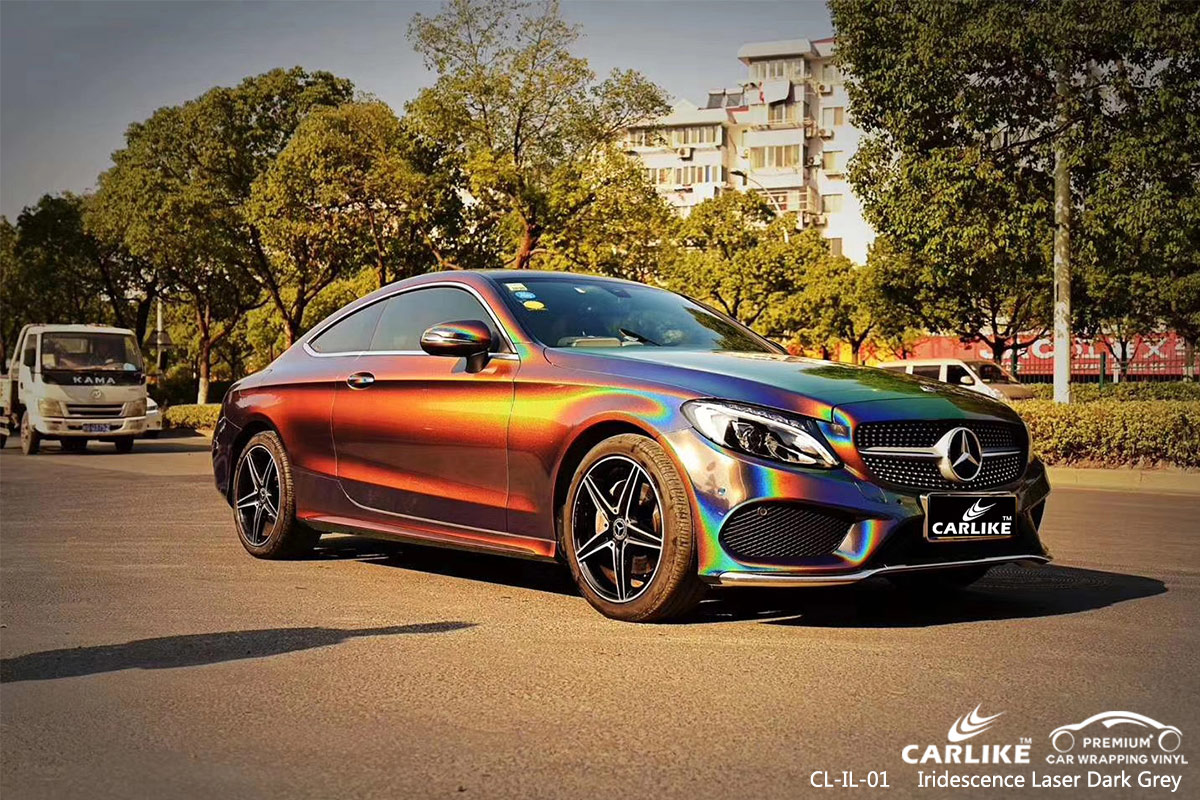 CL-IL-01 iridescence laser dark grey automobile vinyl matte car wrap for MERCEDES-BENZ Hatay Turkey