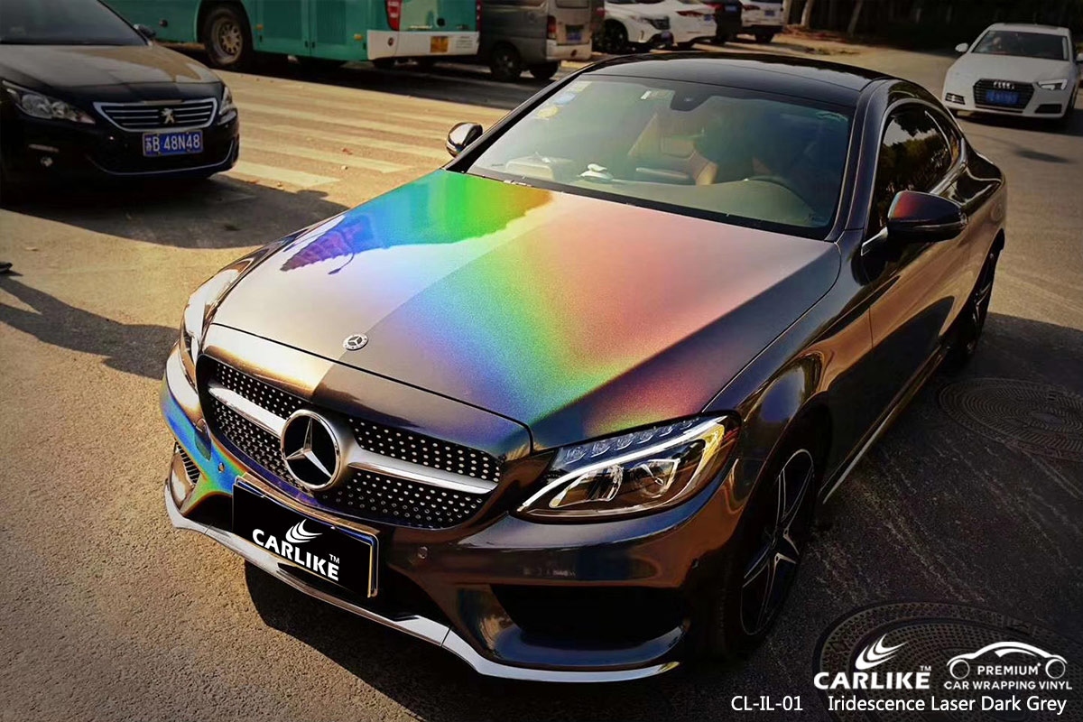 CL-IL-01 iridescence laser dark grey automobile vinyl matte car wrap for MERCEDES-BENZ Hatay Turkey