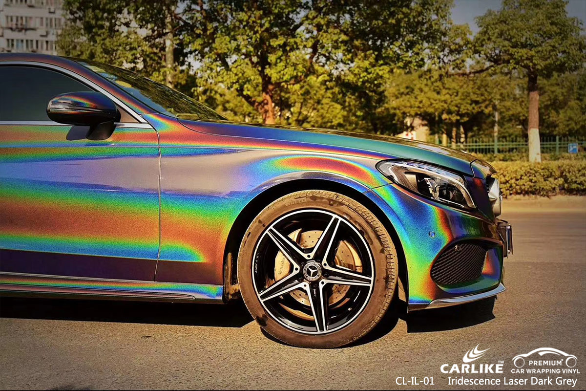 CL-IL-01 iridescence laser dark grey automobile vinyl matte car wrap for MERCEDES-BENZ Hatay Turkey