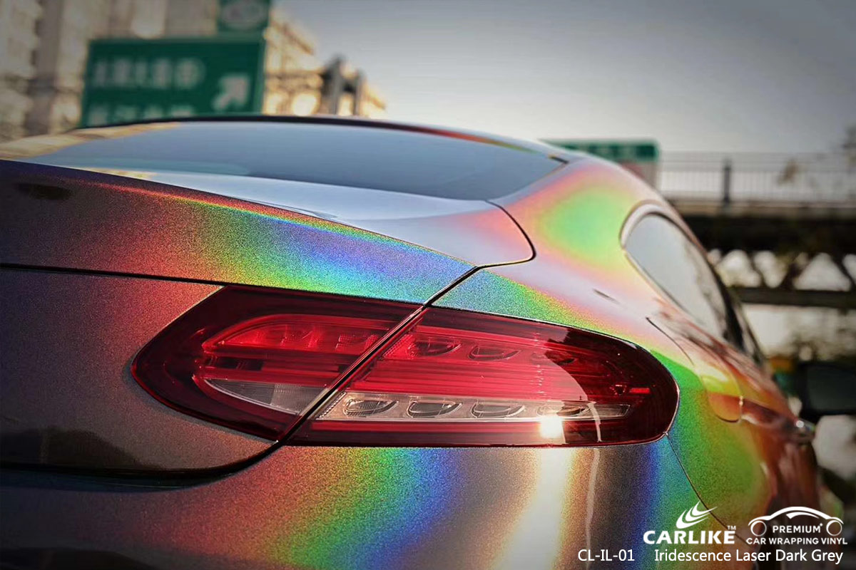 CL-IL-01 iridescence laser dark grey automobile vinyl matte car wrap for MERCEDES-BENZ Hatay Turkey