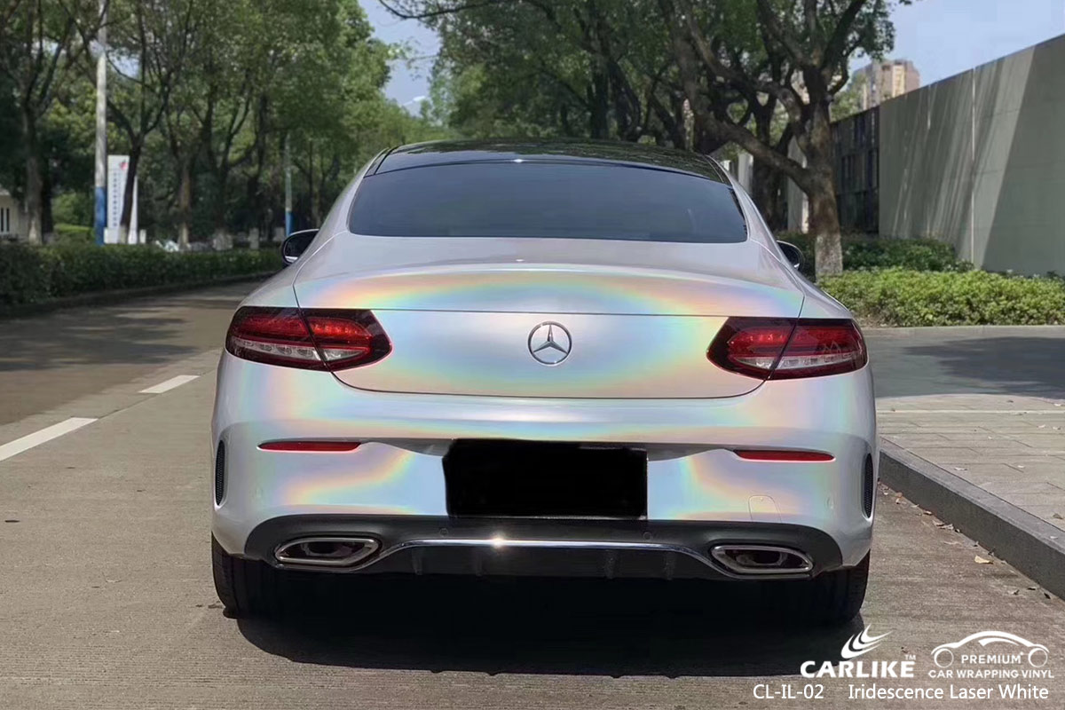 CL-IL-02 iridescence laser white car vinyl wrap for MERCEDES-BENZ Muntinlupa