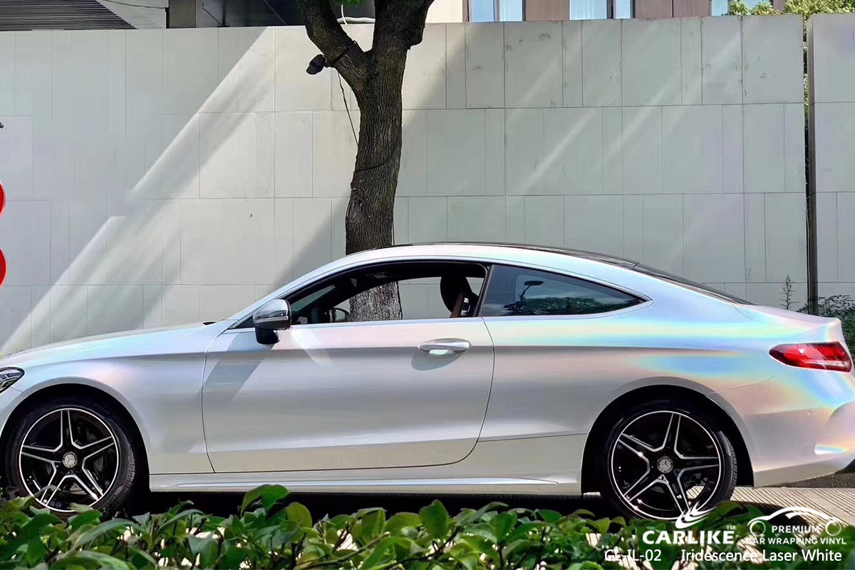 CL-IL-02 iridescence laser white car vinyl wrap for MERCEDES-BENZ Muntinlupa