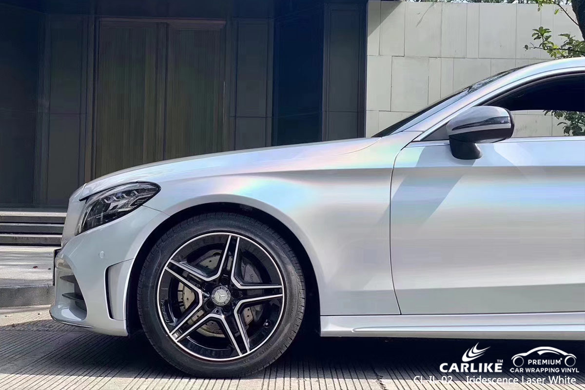 CL-IL-02 iridescence laser white car vinyl wrap for MERCEDES-BENZ Muntinlupa