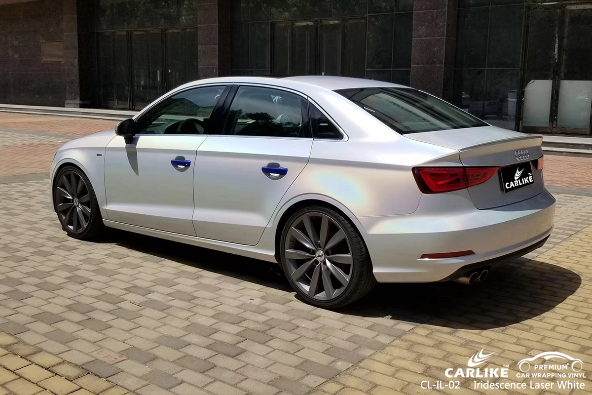 CL-IL-02 iridescence laser white car wrapping for AUDI Naga Philippines
