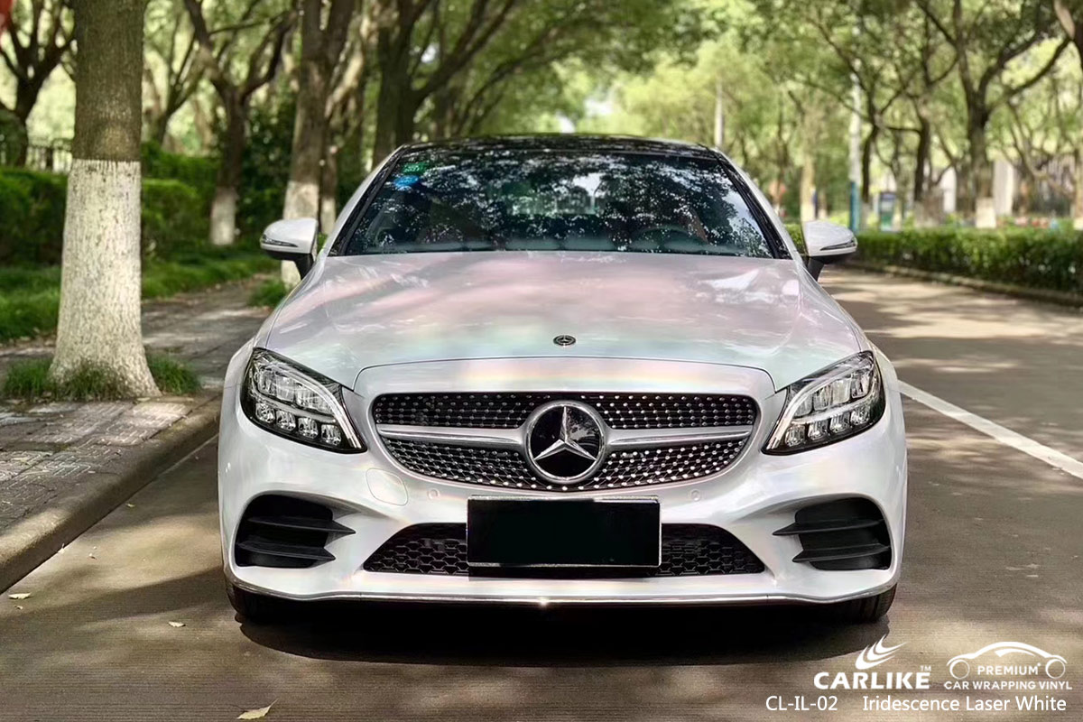 CL-IL-02 iridescence laser white car vinyl wrap for MERCEDES-BENZ Muntinlupa