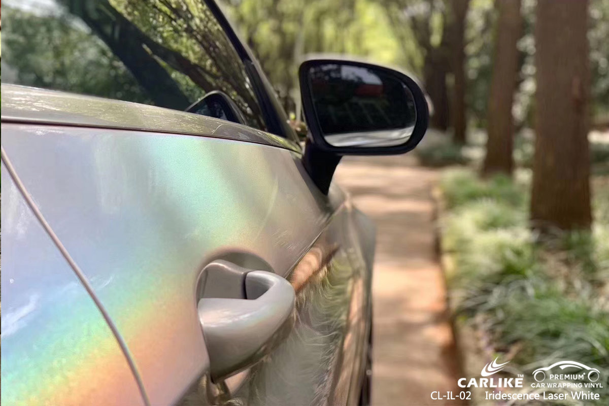 CL-IL-02 iridescence laser white car vinyl wrap for MERCEDES-BENZ Muntinlupa