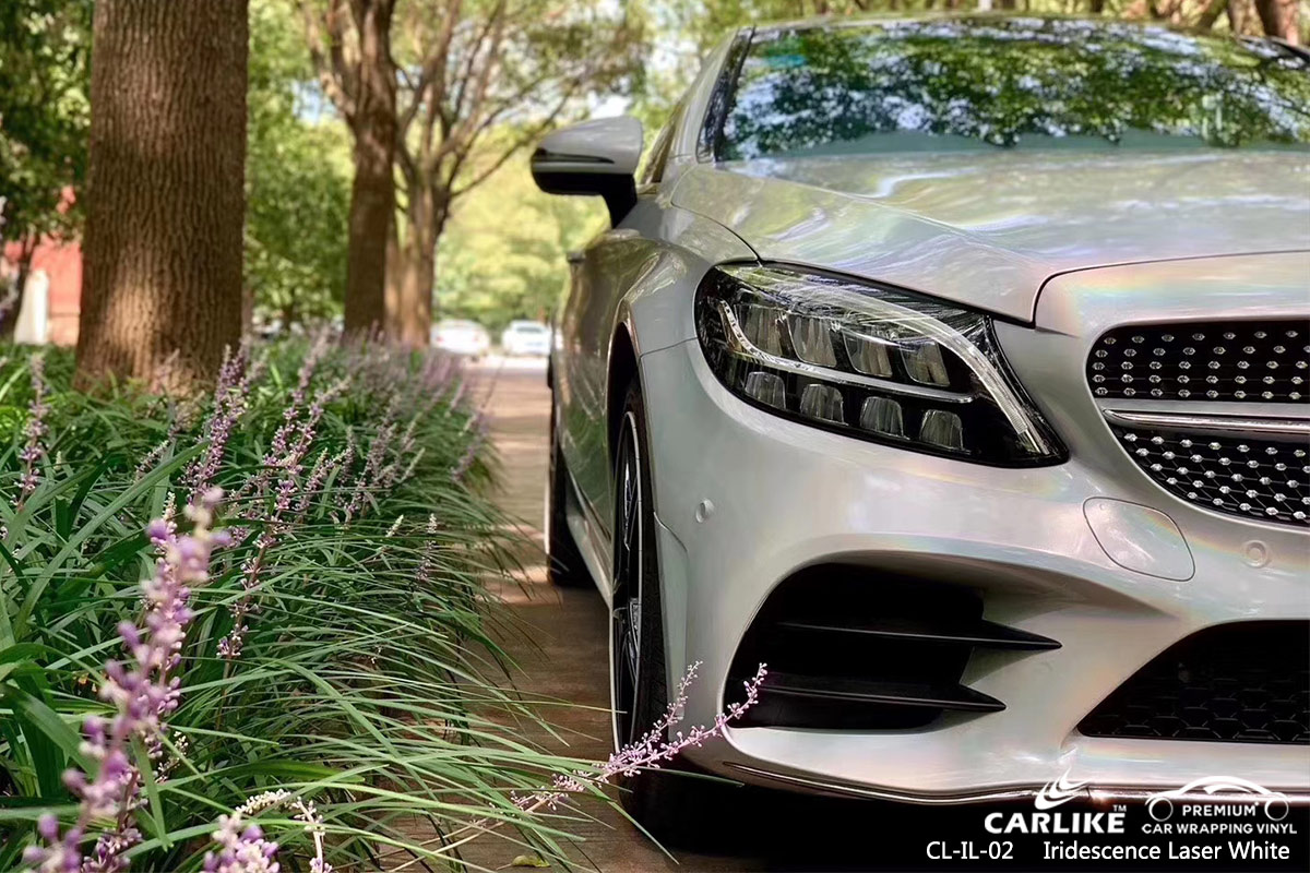 CL-IL-02 iridescence laser white car vinyl wrap for MERCEDES-BENZ Muntinlupa