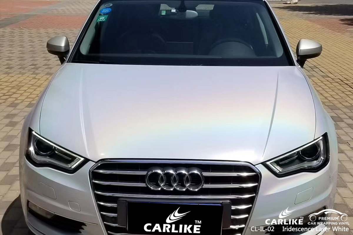 CL-IL-02 iridescence laser white car wrapping for AUDI Naga Philippines