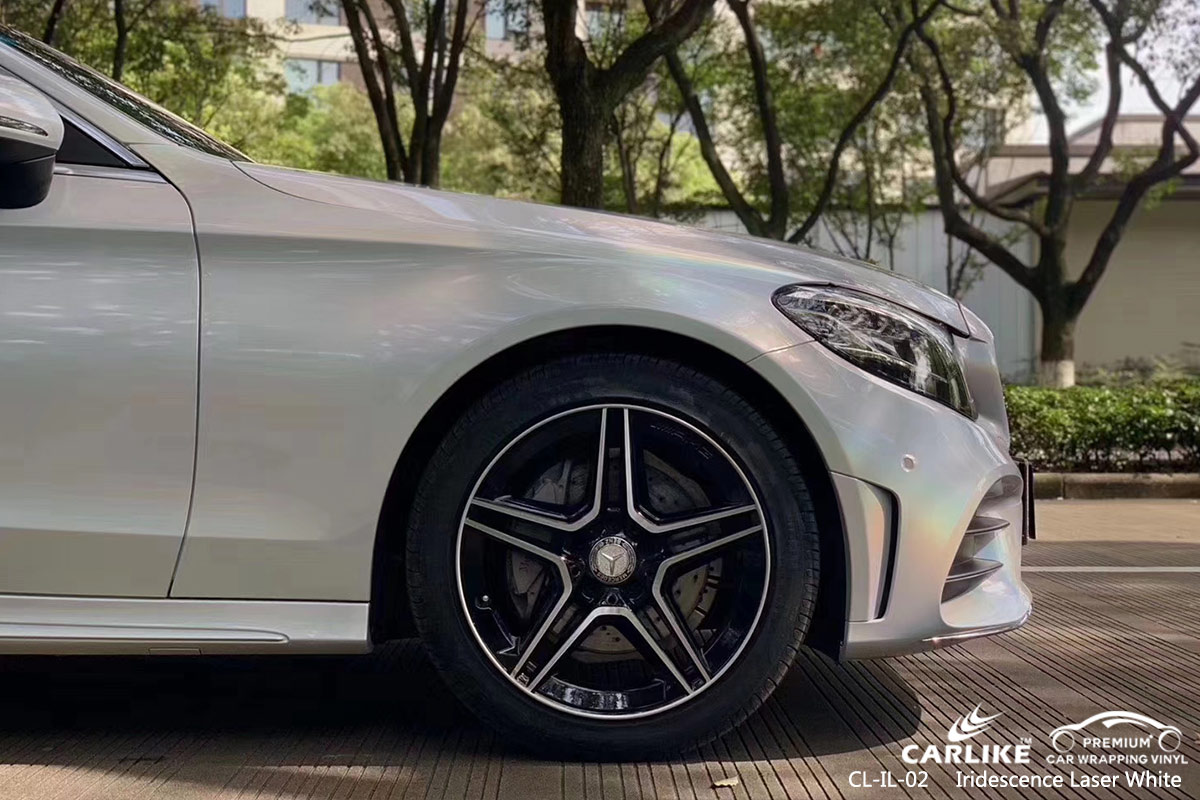CL-IL-02 iridescence laser white car vinyl wrap for MERCEDES-BENZ Muntinlupa