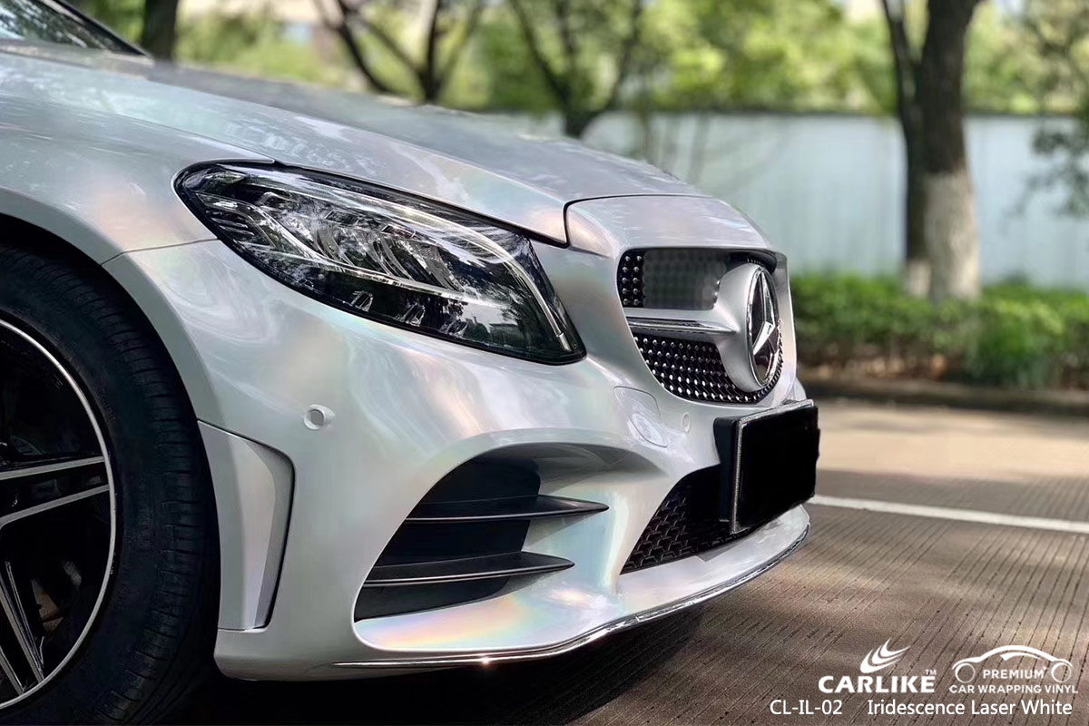 CL-IL-02 iridescence laser white car vinyl wrap for MERCEDES-BENZ Muntinlupa