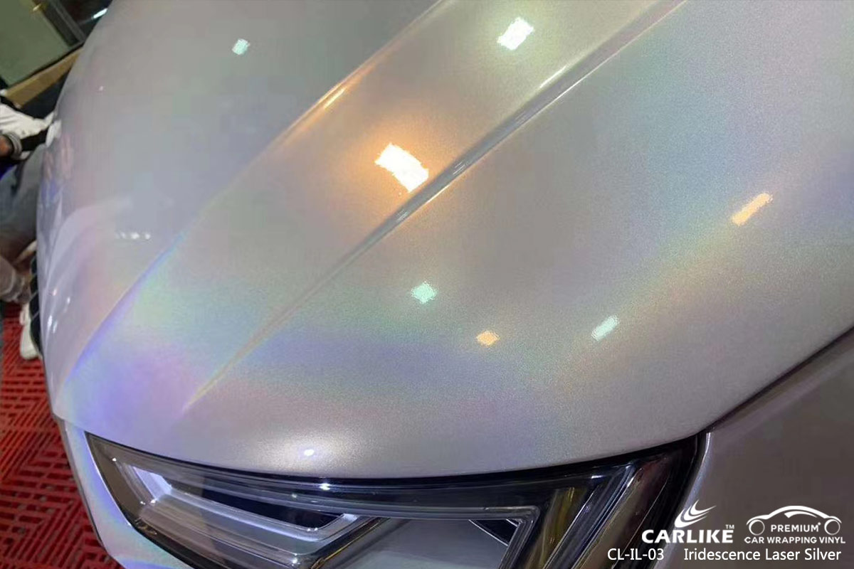 CL-IL-03 iridescence laser silver scooter body wrap car supplier for AUDI Dagupan Philippines