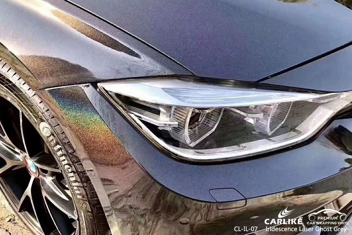 CL-IL-07 iridescence laser ghost grey moto vinyl films for BMW Malolos Philippines