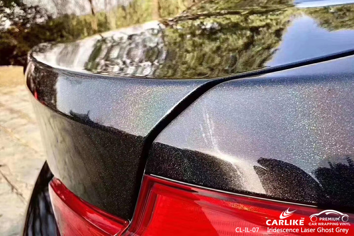 CL-IL-07 iridescence laser ghost grey moto vinyl films for BMW Malolos Philippines