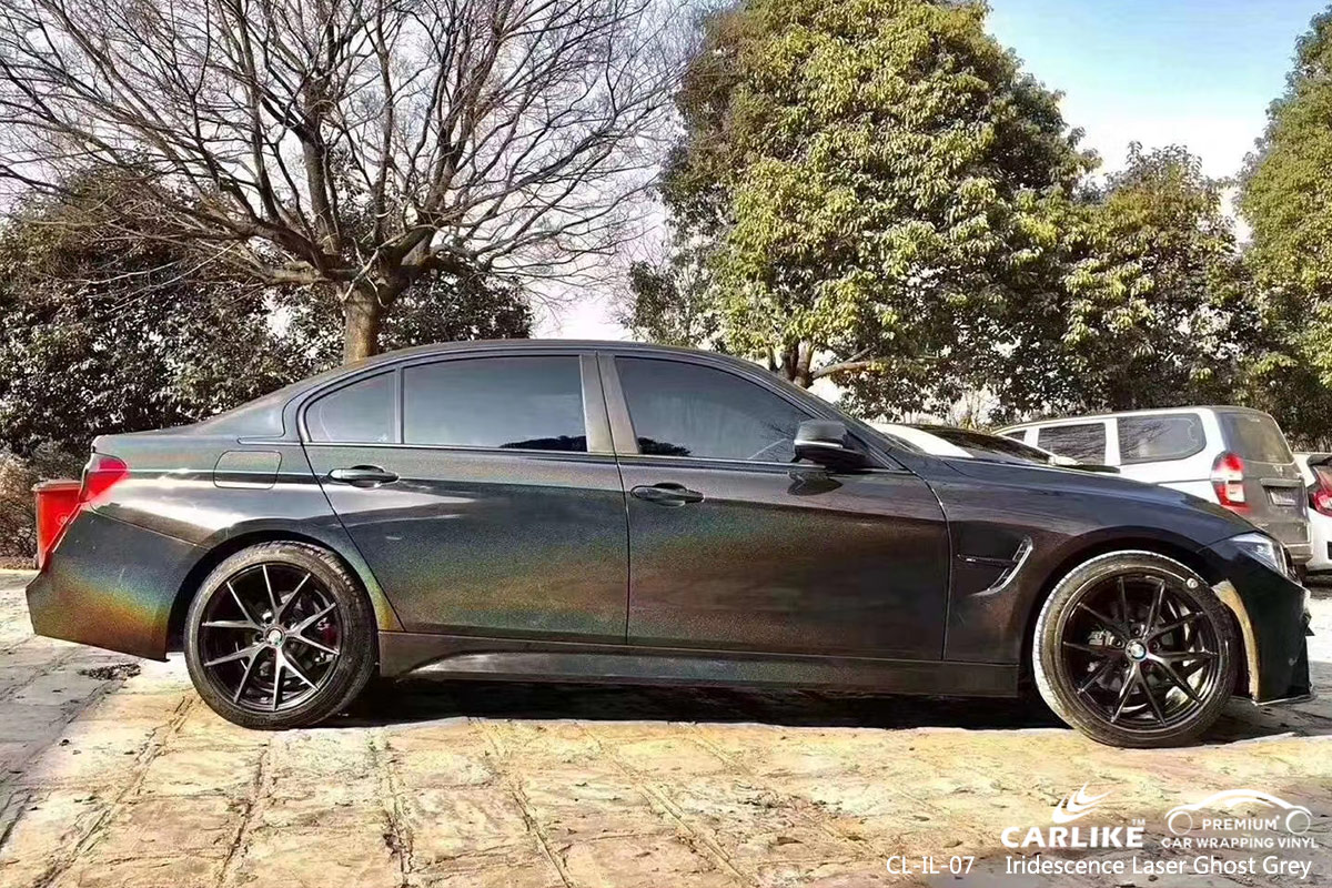 CL-IL-07 iridescence laser ghost grey moto vinyl films for BMW Malolos Philippines