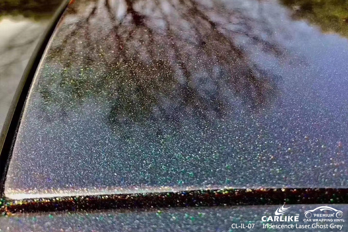 CL-IL-07 iridescence laser ghost grey moto vinyl films for BMW Malolos Philippines