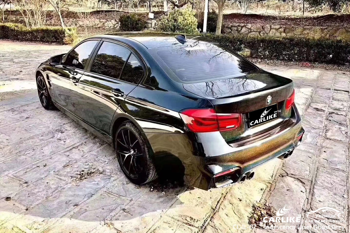 CL-IL-07 iridescence laser ghost grey moto vinyl films for BMW Malolos Philippines