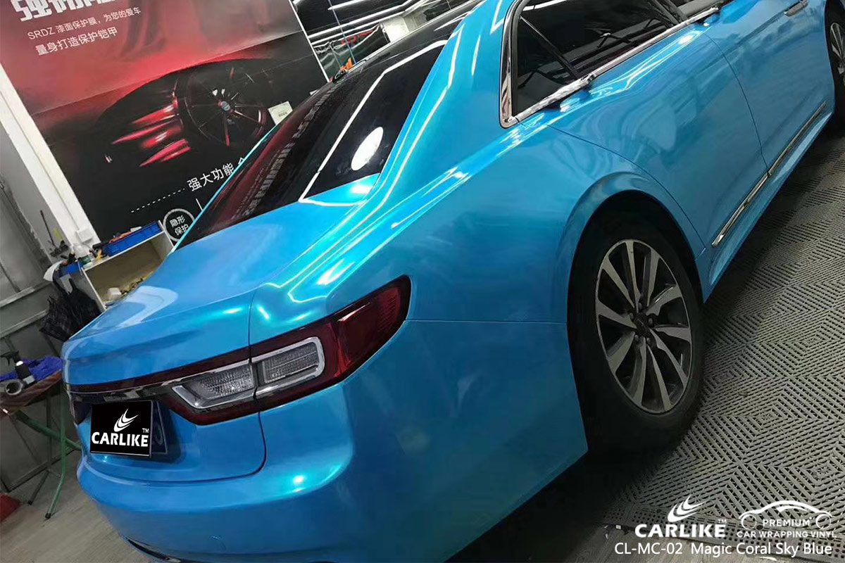 CL-MC-02 magic coral sky blue vinyl wrap gloss for Lincoln Malabon Philippines