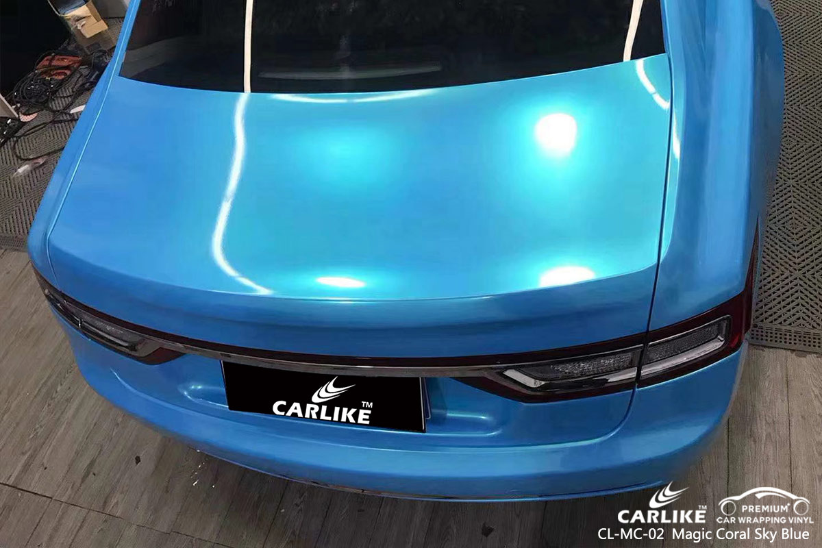 CL-MC-02 magic coral sky blue vinyl wrap gloss for Lincoln Malabon Philippines
