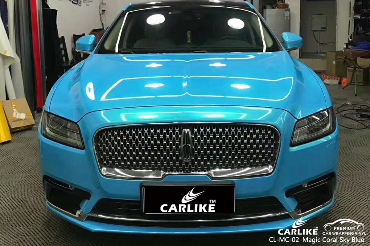 CL-MC-02 magic coral sky blue vinyl wrap gloss for Lincoln Malabon Philippines