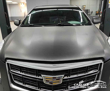 CL-MS-01 super matte satin black vinyl wrapping for CADILLAC