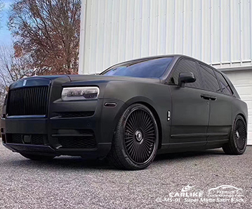 CL-MS-01 super matte satin black vinyl material suppliers for ROLLS ROYCE