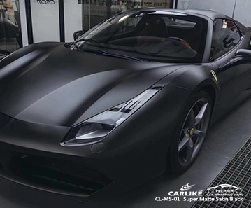 CL-MS-01 vinilo de envoltura de coche negro súper mate satinado para FERRARI Legazpi Filipinas