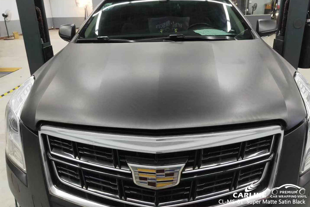 CL-MS-01 super matte satin black vinyl wrapping for CADILLAC Nasugbu Philippines