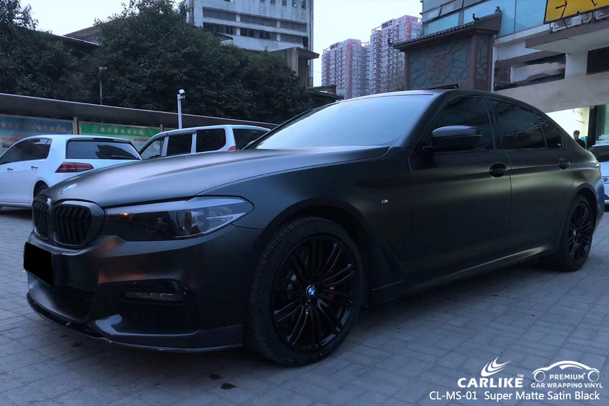 CL-MS-01 super matte satin black vinyl films for BMW Trabzon Turkey