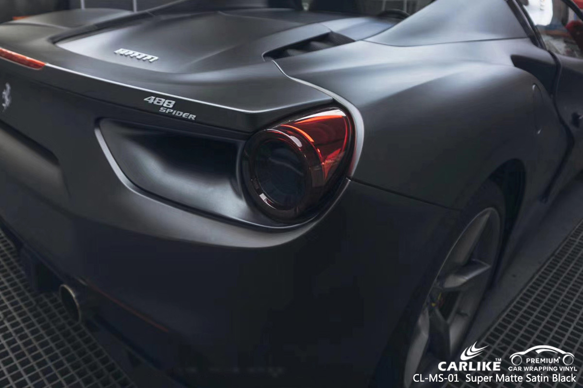 CL-MS-01 super matte satin black car wrap vinyl for FERRARI Legazpi Philippines