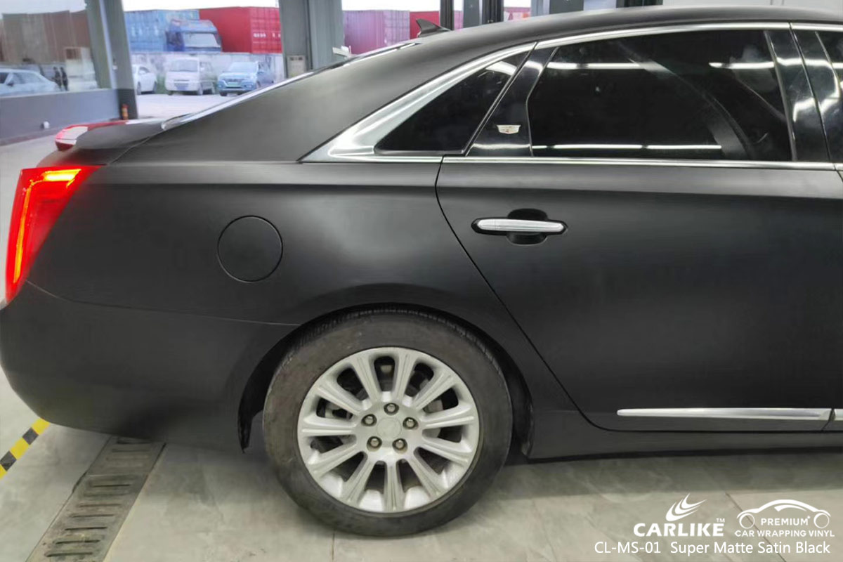 CL-MS-01 super matte satin black vinyl wrapping for CADILLAC Nasugbu Philippines