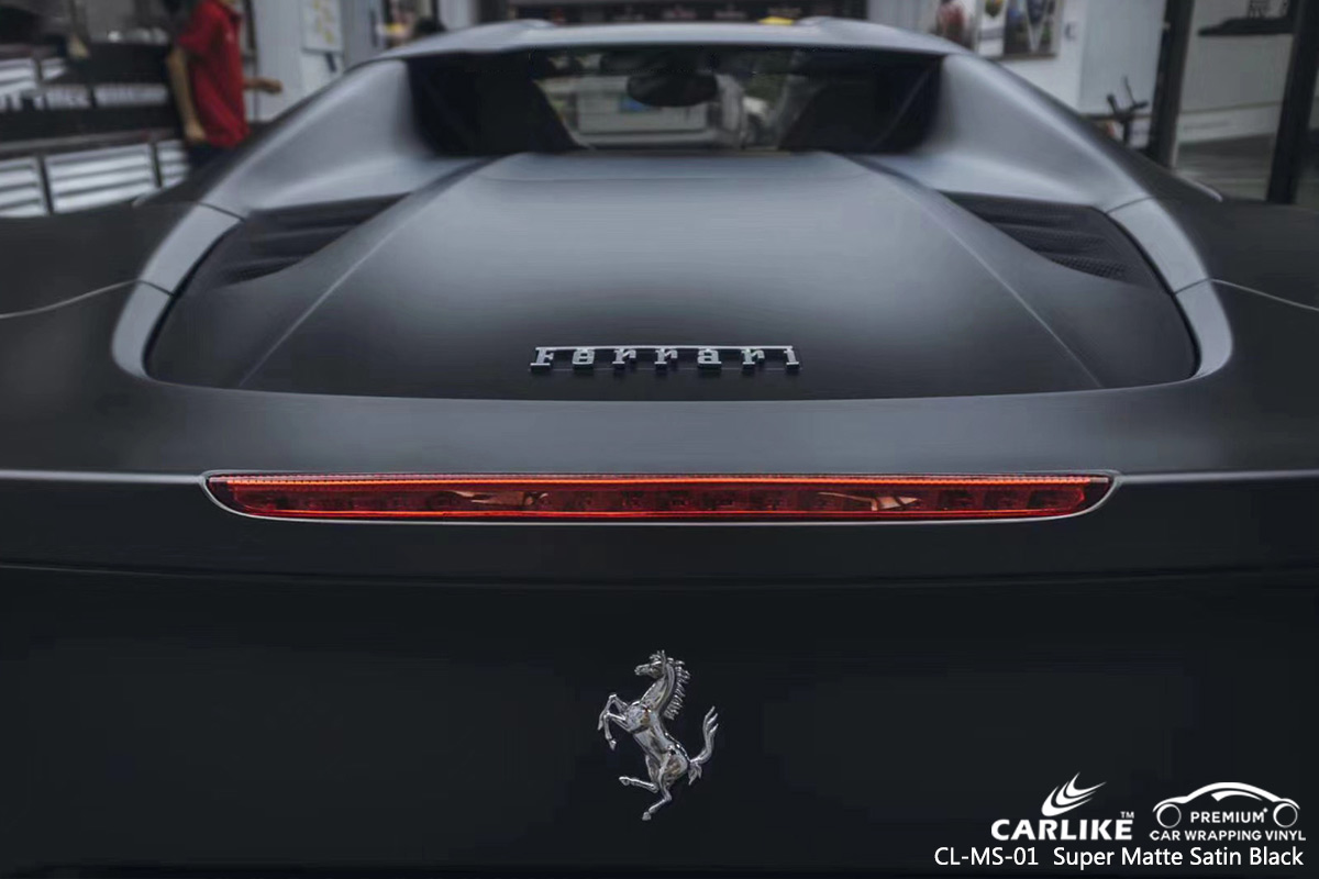 CL-MS-01 super matte satin black car wrap vinyl for FERRARI Legazpi Philippines