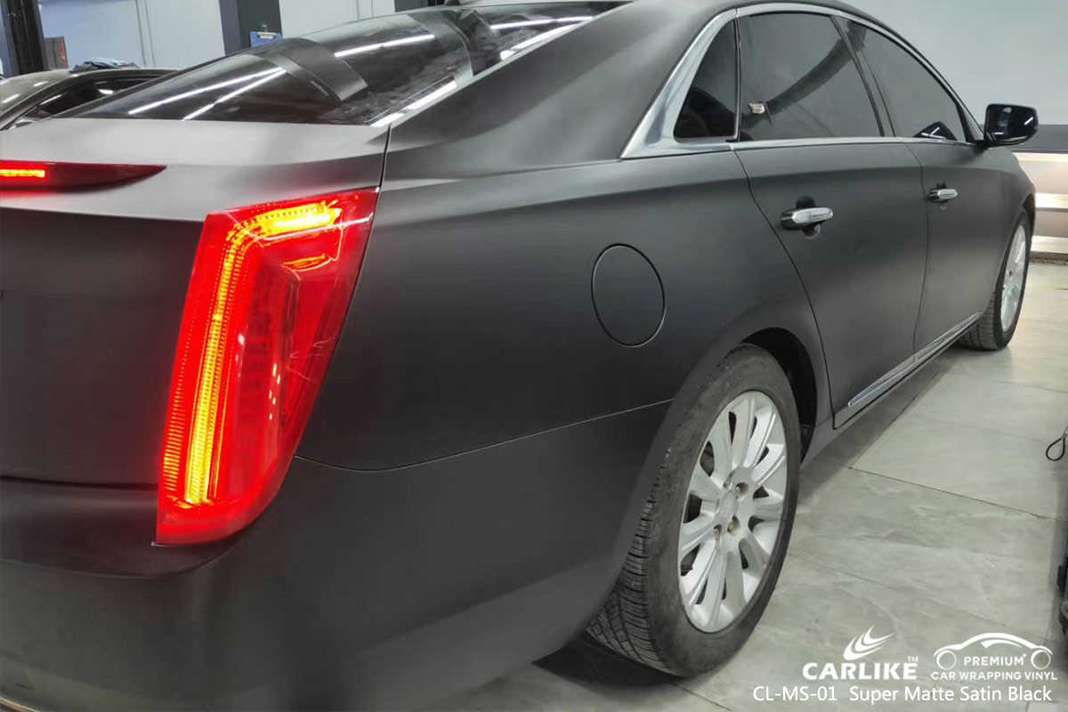 CL-MS-01 super matte satin black vinyl wrapping for CADILLAC Nasugbu Philippines