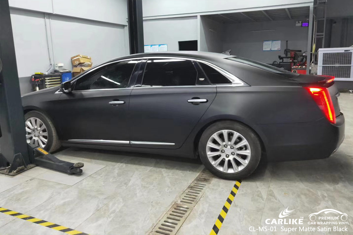 CL-MS-01 super matte satin black vinyl wrapping for CADILLAC Nasugbu Philippines