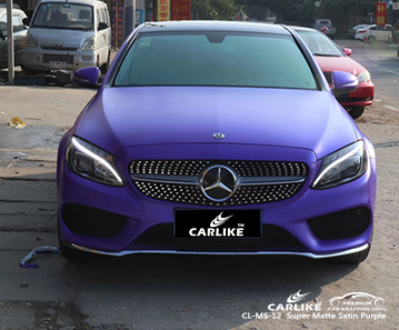 CL-MS-12 super matte satin purple vehicle wrapping for MERCEDES-BENZ