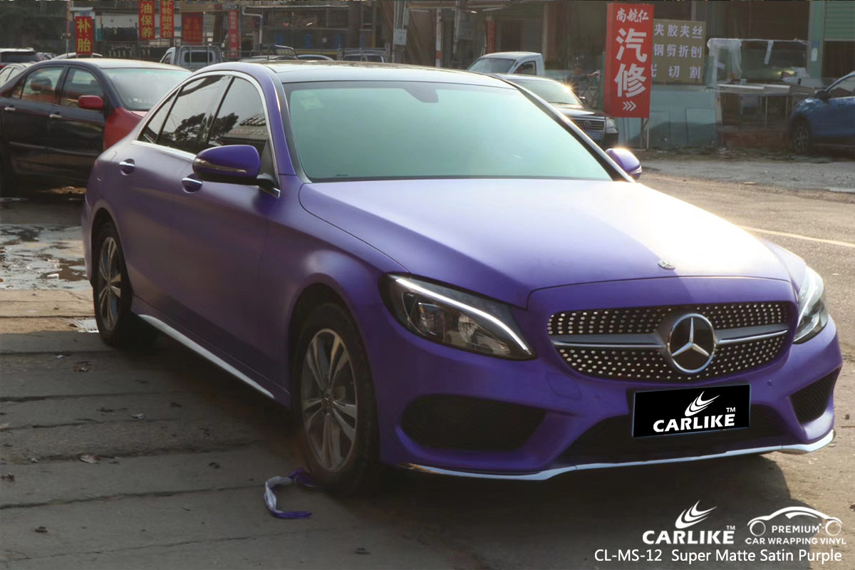CL-MS-12 super matte satin purple vehicle wrapping for MERCEDES-BENZ Cagayan de Oro