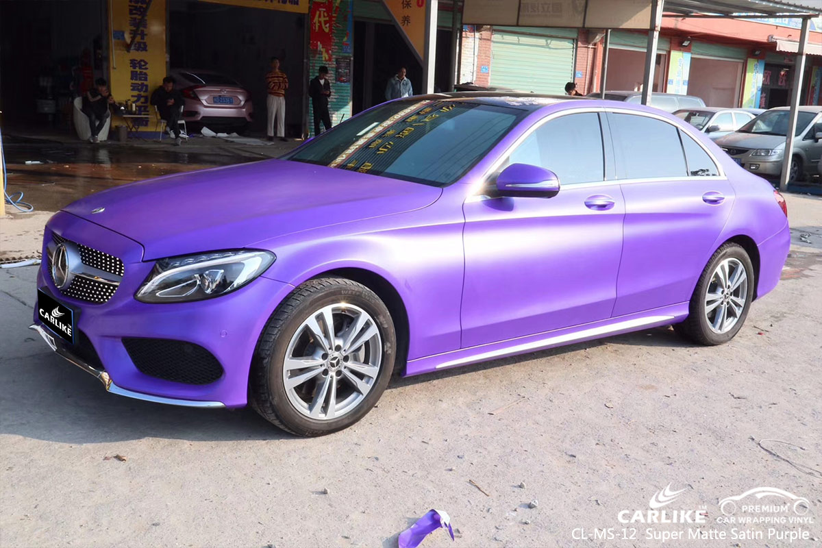 CL-MS-12 super matte satin purple vehicle wrapping for MERCEDES-BENZ Cagayan de Oro