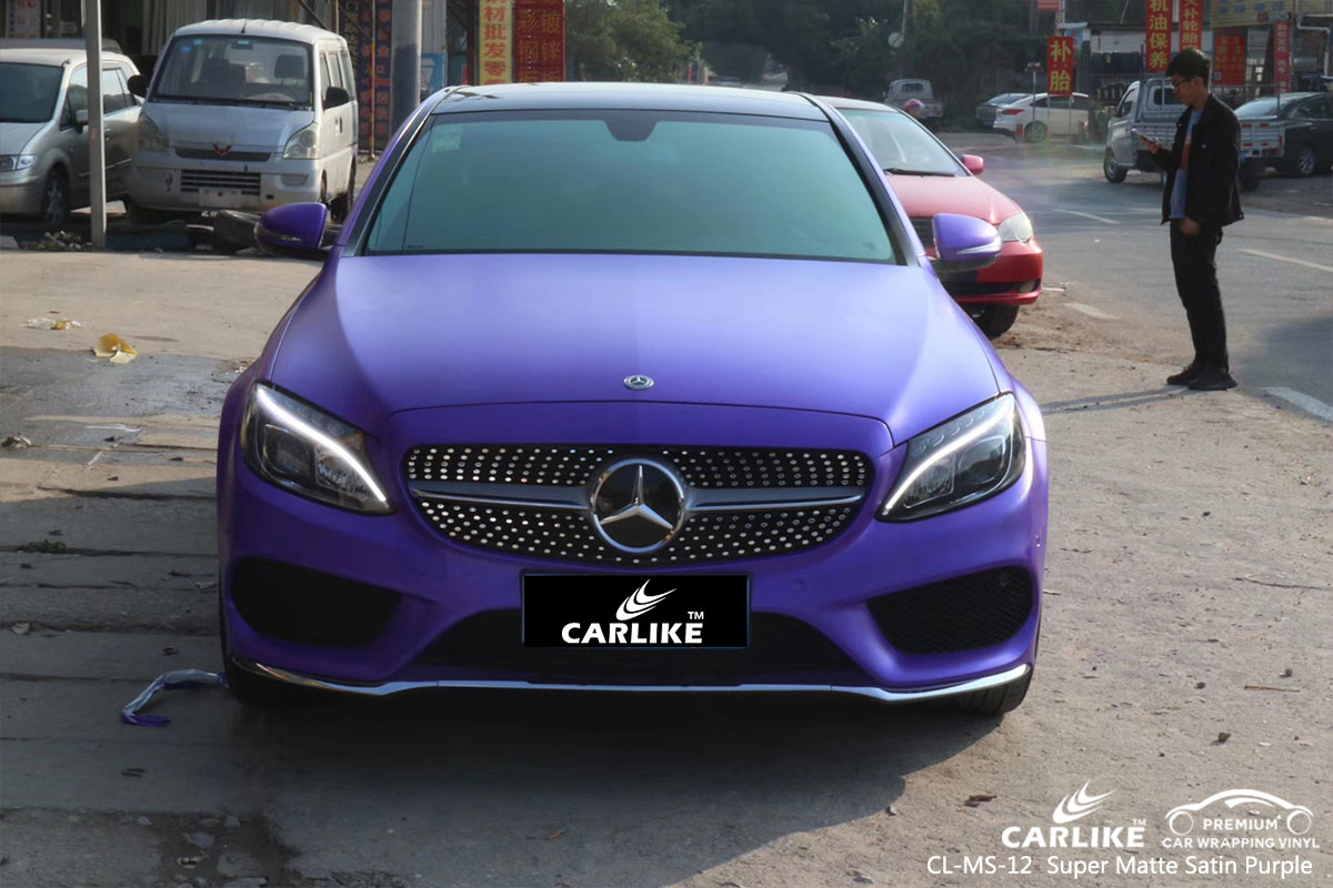 CL-MS-12 super matte satin purple vehicle wrapping for MERCEDES-BENZ Cagayan de Oro