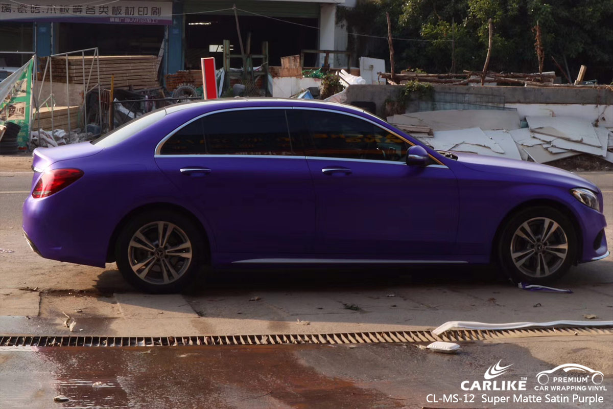 CL-MS-12 super matte satin purple vehicle wrapping for MERCEDES-BENZ Cagayan de Oro
